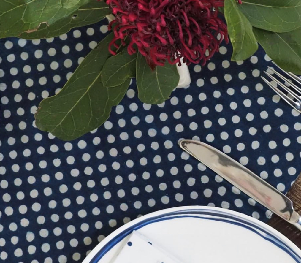 Indigo Dotty Napkins -Set of 4