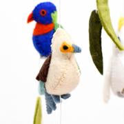 Baby Mobile - Australian Birds - Cockatoo, Lorikeet, Galah and Kookaburra