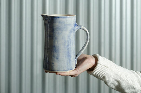 Large Water Jug- blue washed