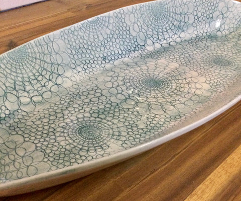 BAMBOO PLATTER Green- extra large