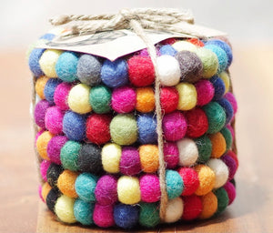 Cup Coasters - Colourful Bundle of 6