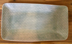 Wonki Ware Large trough platter- Green