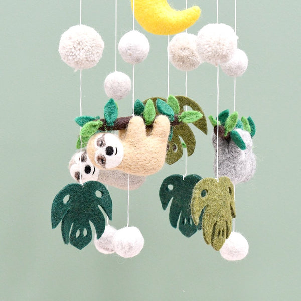 Nursery Cot Mobile - Sloth Away