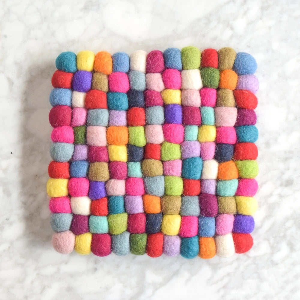 Teapot Trivet - Square Colourful 20cm