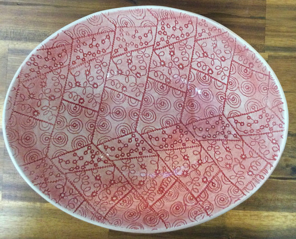 Pebble Salad Bowl Medium - Red
