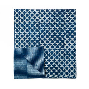 Indigo Tic Toc Table Runner