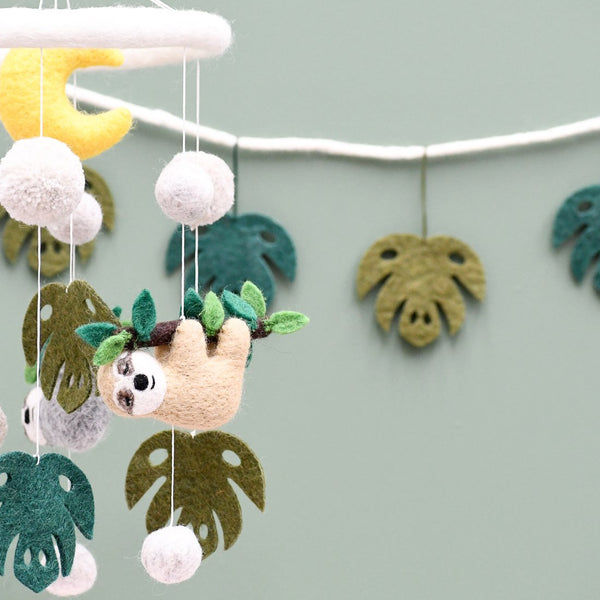 Nursery Cot Mobile - Sloth Away