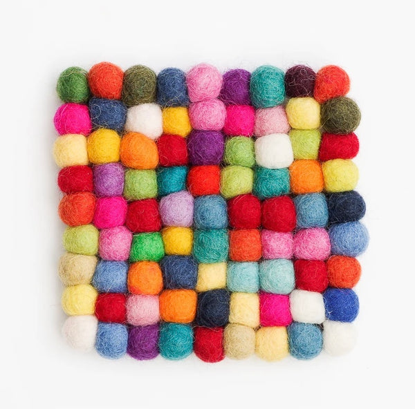Cup Coasters - Square Colourful Bundle of 4