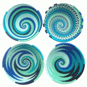 African Wire Bowl - Blue